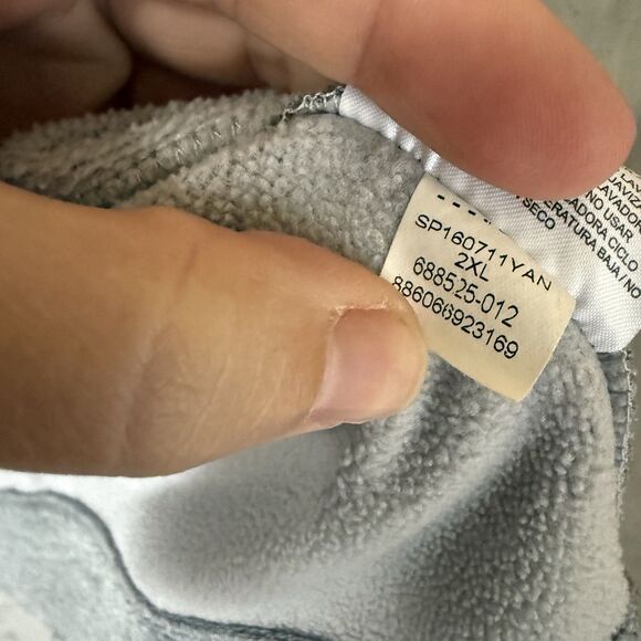 Air Jordan Nike Hoodie Men 2XL Gray Full Zip Fleece Flight Therma Fit 688525 - Picture 11 of 11